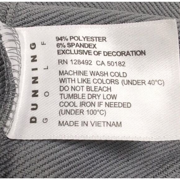 Dunning Golf 1/4 Zip Performance Pullover Mens M Gray Halloween Witch Broom READ - Picture 9 of 15